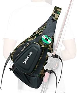 Rodeel Fishing Single Shlouder Bag, Large Storage, for Fly Fishing, Outdoor Sports, Camping and Hiking