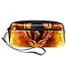 Federmäppchen mit Flames Phoenix-Vogel-Motiv, PU-Leder, Schreibwaren-Tasche mit Reißverschluss, für Jungen und Mädchen, Schul- und Bürobedarf