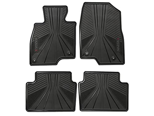 Floor Mats For Mazda 3 Oem Genuine - All Weather - Heavy Duty - (2014,2015,2016,2017,2018) Complete Set (Black)  Only For Mazda3! #TOP5