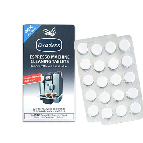 Coffee Machine Cleaner Descaler Tablets - 30 Count, Compatible With Keurig,Ninja,Philips,Breville,Delonghi,Miele,Nespresso,Jura Descaling Solution for Coffee Pot Maker & Automatic Espresso Machines