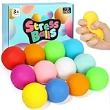 Fast Rising Stress Balls 12Pack for Kids Adults, 2.5" XL Sensory Squishy Balls Bulk, Squeeze Large Fidget Balls for Anxiety and Stress Relief, Calm Down Item for Boys Girls Children with ADHD Autism