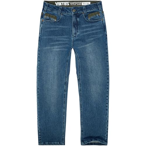 VIKTOS Men's Gunfighter RR Jeans - Tactical Durable Casual EDC Loose Fit Stretch Denim with Multiple Pockets and Belt Loops