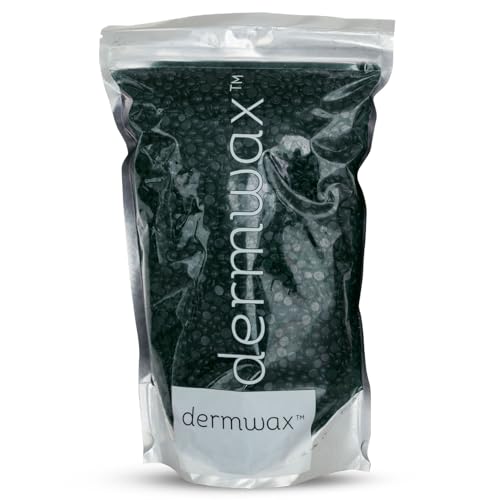 Dermwax Emerald Ocean Hard Wax Beads Strong Grip Hard Wax for Coarse & Stubborn Hair Flexible Low Temp Hair Removal Wax for Full Body Waxing Professional Wax Beads for Sensitive Skin