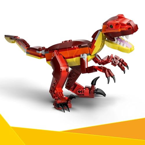 Image of LEGO Creator 3 in 1 Fierce Dinosaur - Build into a Velociraptor, Stegosaurus or Pterosaur - 31379