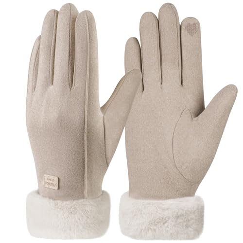 Omtofo Handschuhe Damen Winter Warme Touchscreen Winterhandschuhe...
