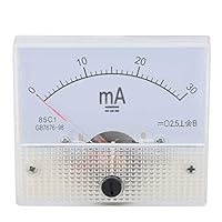 Amperemeter 85C1-A DC 0-30MA Analog Amperemeter Zeiger Strommessgerät Panel Stromtester mit Einfacher Struktur