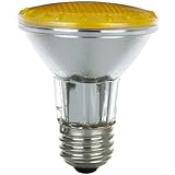 Sunlite 50PAR20/HAL/FL/Y 50-Watt Halogen PAR20 Reflector Bulb, Yellow