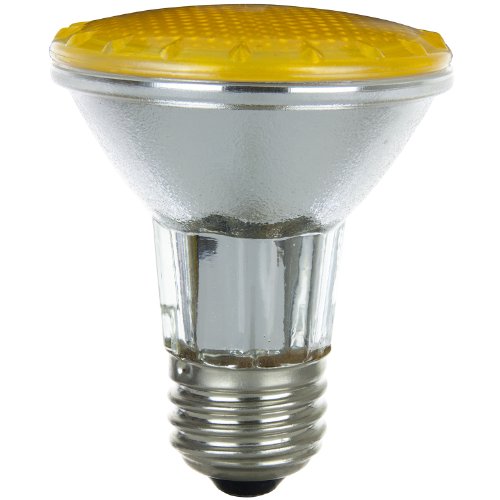 Sunlite 25065-SU 50PAR20/HAL/FL/Y 50-watt, Halogen PAR20 Reflector Bulb, Yellow
