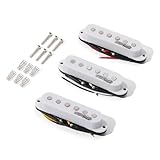 Wilkinson M Series WOVS Ceramic Single Coil Pickups SSS Set for ST Stratocaster style electric guitar(WOVS White)
