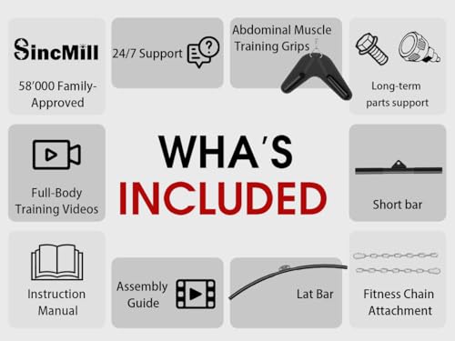 Image of SincMill Home Gym Multifunctional Full Body Workout Equipment for Home Exercise Fitness