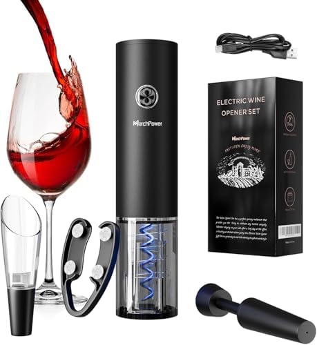 Marchpower Electric Wine Bottle Opener Set,Type C Rechargeable & ...