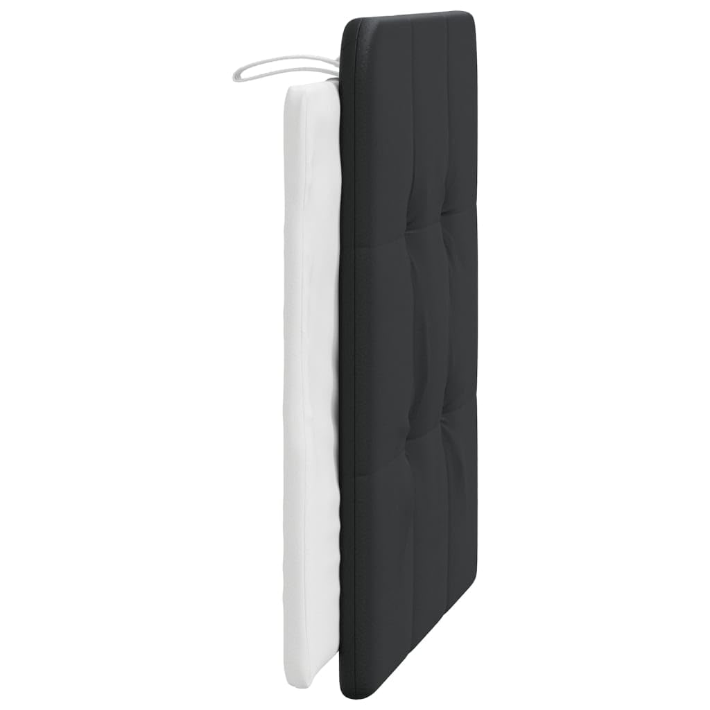 Genérico Cabecero de Cama Acolchado Zadar Cuero sintético Negro y Blanco 90 cm,Camas y Accesorios,Cabeceros y pies de cama-374842