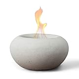 Terra Flame Tabletop Fire Bowls – White Table Top Fire Bowl for Indoor and Outdoor, Portable...