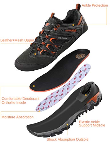 CAMEL CROWN Hiking Shoes Men Breathable Non-Slip Sneakers Lightweight Low Top for Outdoor Trailing Trekking Walking3
