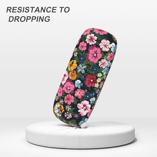 Image of Eyeglasses Case, Portable Hard Shell Protective Case for Glasses, Eyeglass Holder Box for Women with Cleaning Cloth