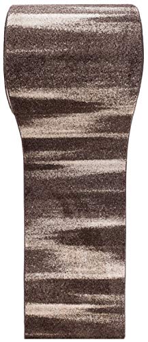 Alfombra de pasillo moderna larga abstracta marrón para pasillos de 70x250cm 3