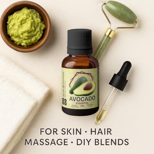 Image of Heilen Biopharm Avocado Essential Oil - 15 mL Per Bottle Pack of 1 For Skin Nourishment & texture improvement, (Persea Americana)