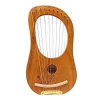 Muziekinstrument Lier Harp, 19 metalen snaren Esdoornzadel