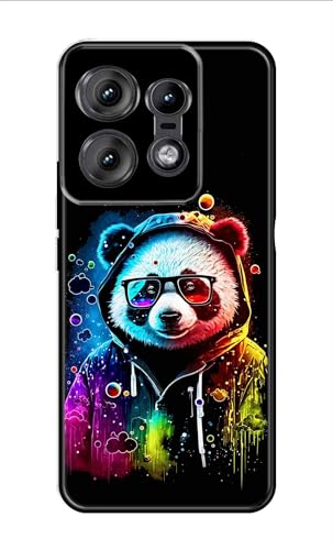 Image of Metal TPU Printed Back Cover for Motorola Edge 50 Pro 5G (Multicoloured Panda) 360 Degree Protection | Camera Protection -25092024(AH)