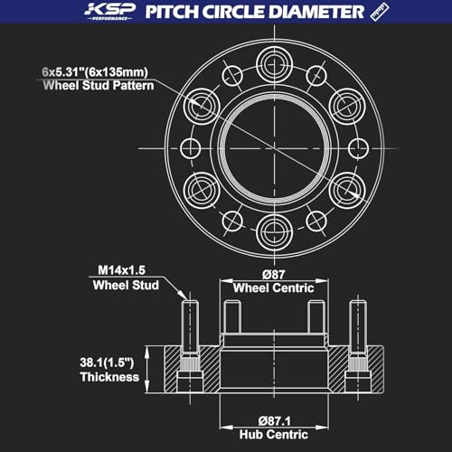 KSP Performance KSP 6x135 to 6x135 Wheel Spacers — view 2