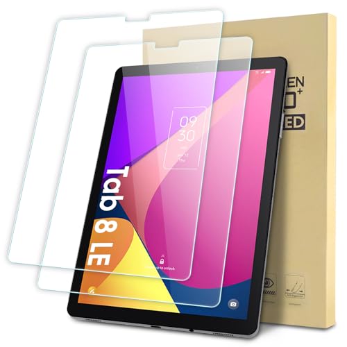 Suppeak 2-Pack Screen Protector Compatible with TCL Tab 8 LE/Tab 8v/Tab 8 SE/Tab 8 Plus/Tab 8 Wifi 8 (Model: 9137W 9132X 9138S 6048E 91232X1) Tempered Glass Film Anti-Scratch Easy Installation