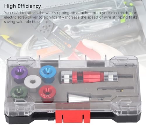Sonew Electric Drill Wire Stripper Cable Stripping Tool Set for Solid Hard Wires 6 8 10 12 14 AWG