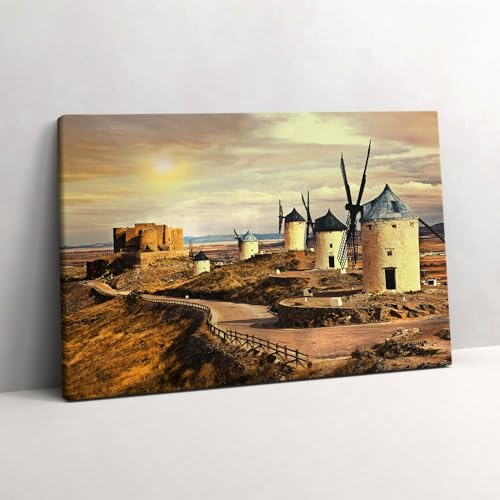 Image sur toile moulins à vent de Consuegra déco murale 60x40
