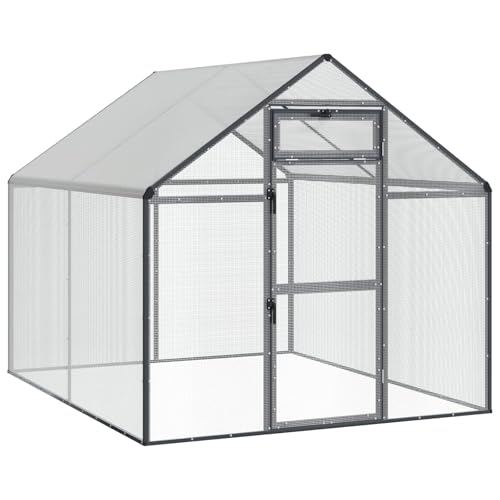 vidaXL Vogelkäfig Anthrazit 181, 5 x 221 x 173, 5 cm