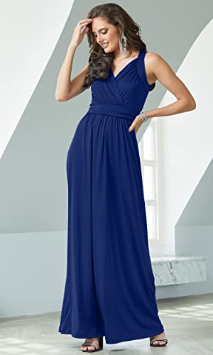 Image of KOH KOH Womens Long Sleeveless Flowy Bridesmaid Cocktail Evening Gown Maxi Dress