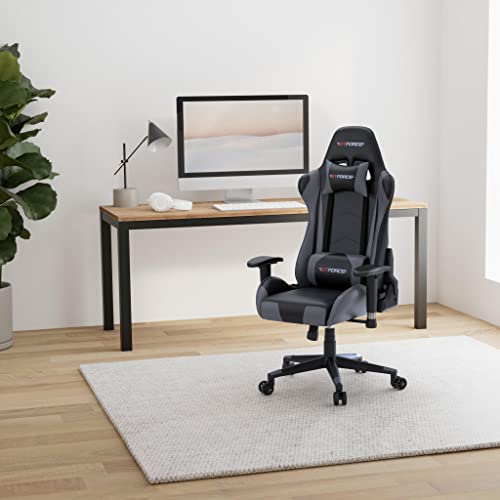 PRO FX RECLINING SPORTS RACING GAMING OFFICE DESK PC CAR FAUX LEATHER CHAIR (Grey) - Image 3