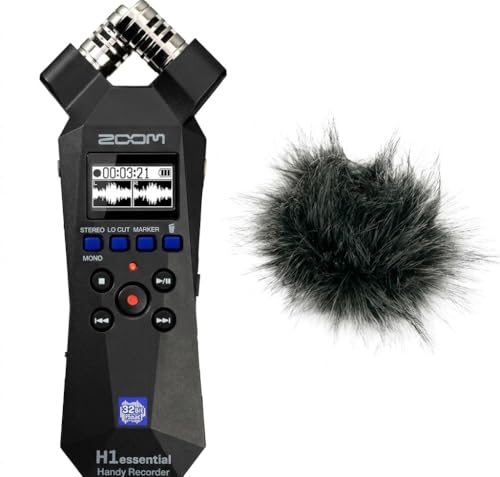 Image of Zoom H1essential 2-Track 32-Bit Float Portable Audio Recorder Bundle with WSH-1E Hairy Windscreen