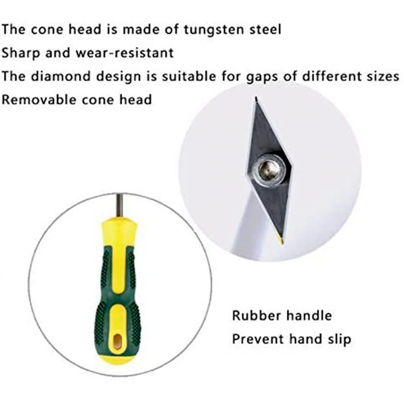 Outil Grattoir à Joints Carrelage - Nettoyage Sols Et Murs En Acier Tungstène ⚒️