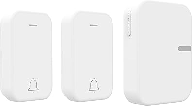 Pruie campainha sem fio autoPruiementada, à prova d'água, campainha inteligente sem bateria, 150m de distância remota, 2 campainhas + 1 receptor