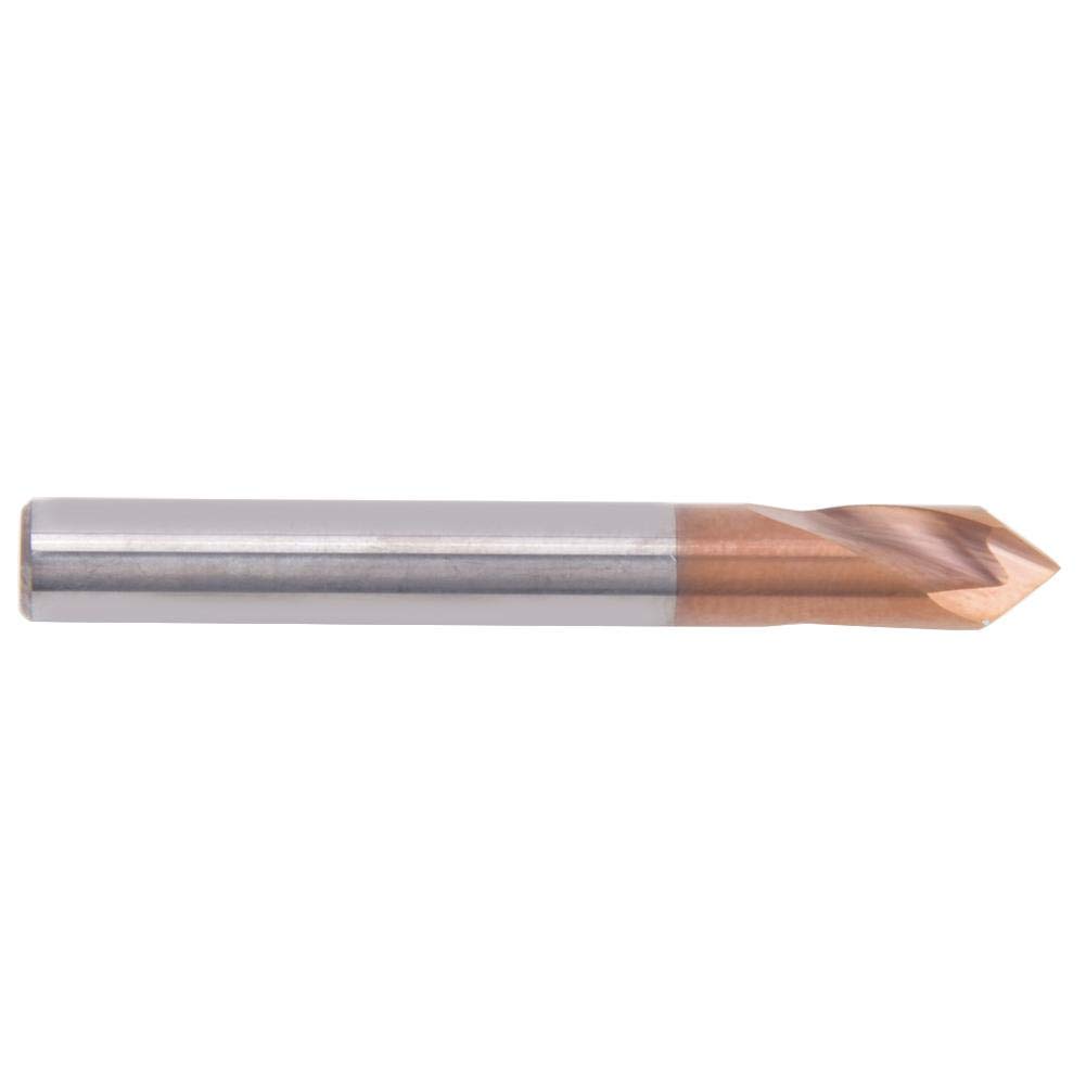 Spotting Drill, Dual-Use Steel Silicon Coating Foret de Centrage pour Steel 55HRC Foret à Pointe Fixe pour le Tournage de Silicon Coating(D6*50 * 2T*90°)