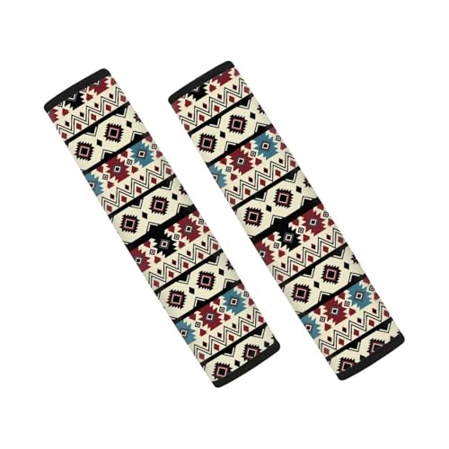 Image of AFPANQZ Tribal Stripes Car Seat Belt Pads Covers Harness Vehicle for Adults Kids 1 Pair /Set Safety Seatbelt Cushion Pads Kit Shoulder Straps Pads for Bags