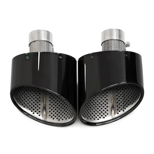 Terminale di scarico ovale compatibile con Audi A3 A4 A5 A6 A7 fino a RS3 RS4 RS5 RS6 RS7 Look Terminale di scarico Sistema di scarico Terminale di scarico