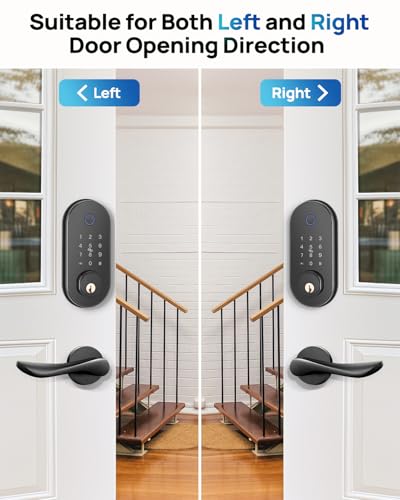 Image of Smart Door Lock Fingerprint Keyless Entry Door Lock APP Control Deadbolt Auto Lock Electronic Keypad Deadbolt Lock for Front Door Home Use Apartment