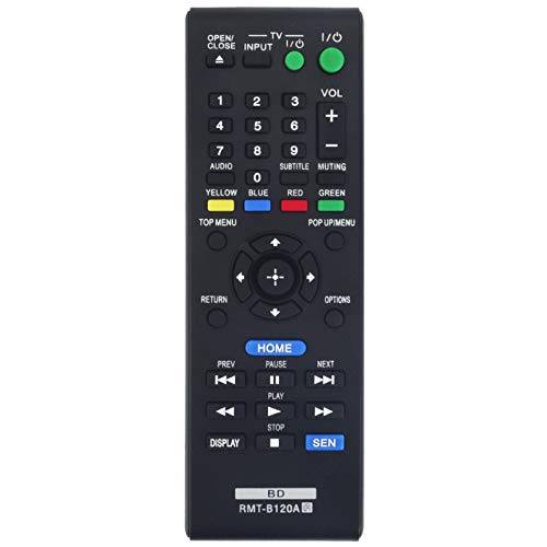 New RMT-B120A RMTB120A Replacement Remote Control fit for Sony 3D Blu-ray Disc DVD Player BDP-S5100 BDP-S1100 BDP-S3100 BDP-S190 BDP-S590 BDP-S390 BDP-BX510 BDP-BX110 BDP-BX310 BDP-BX59 BDP-BX39