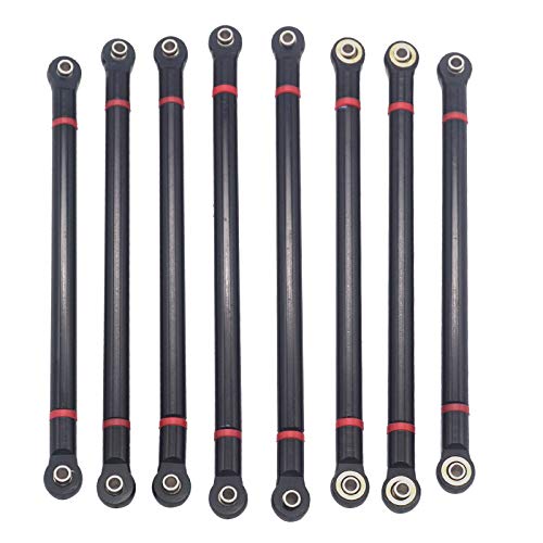 8Pcs Vgoohobby Aluminum Alloy Link Rod Chassis Linkage 313Mm Wheelbase Compatible With Axial Scx10 90046 90047 Crawler Car #TOP5