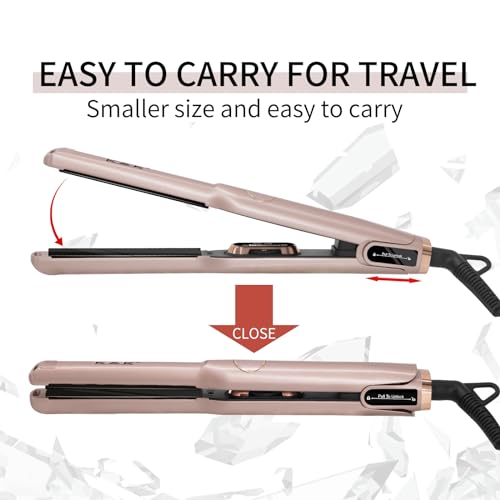 Mini plancha de cabello 0.5 pulg con pantalla LED miniatura 6