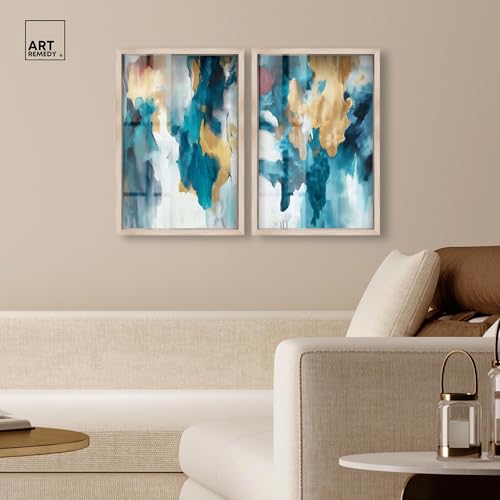 Art Remedy Gold Surge shadowbox cadre blond pour habiller un mur vide