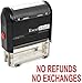 ExcelMark NO REFUNDS NO EXCHANGES Self Inking Rubber Stamp - Red Ink