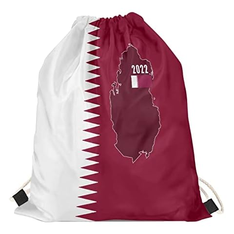 Katar Football World Cup Gym Bag with Printed Drawstring Backpack Sports Bag Gym Bag with Print, Qatar 1#, Bicycle backpack Cover