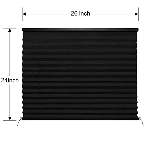 Image of NOVINO RV Blinds for Camper Window,RV Shades Camper Blinds for Travel Trailers,Motorhome Pleated Window Shades-26 W x 24 inch L