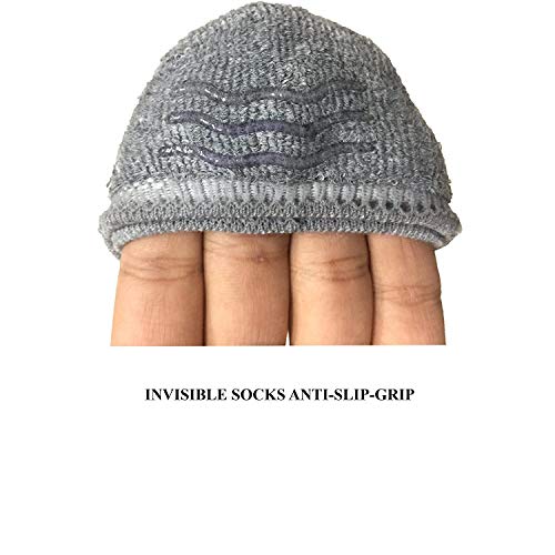 Image of Men's Cotton and Spandex No show Loafer Socks with Anti-Skit Silicon Grip (Multicolor) (Pair of 6)