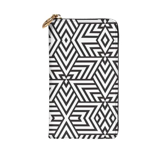 Leather Wallet 7.48 x 4.13 in - Stylish and Durable Wallet for Women with Multiple Compartments and Zipper Design printidea Pattern2