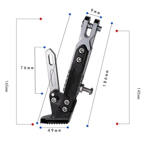 Support latéral de moto M3 Monkey Speed avec béquille réglable et plateforme stable - 3