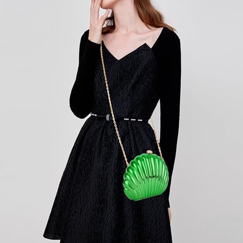 Image of Women Seashell Evening Bag Purse Mermaid Chain Strap Clutch Handbag Shoulder Bag | Seashell