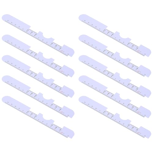 FRCOLOR Regla de Distancia Pupilar Portátil de Plástico, 10 Piezas para Ópticas y Clínicas Oftalmológicas, Medidor de Distancia entre Pupilas Preciso y Resistente, Herramienta