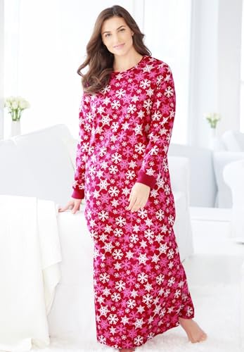 Dreams & Co. Plus Size Cotton Flannel Lounger4